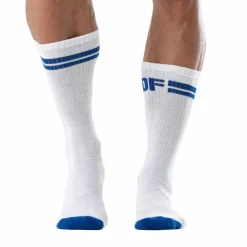 Chaussettes Sport Blanc - Bleu