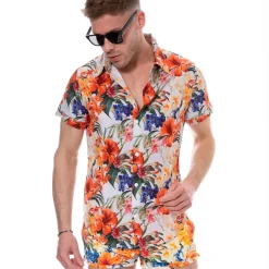 Chemise Tropical Summer Blanche