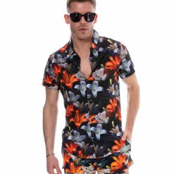 Chemise Tropical Summer Noire