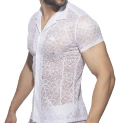 Chemisette Dentelle Florale Blanche