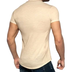 Chemisette Slim Fit Microfibre Beige