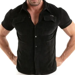 Chemisette Velours Côtelé Noire