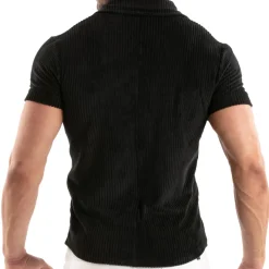 Chemisette Velours Côtelé Noire