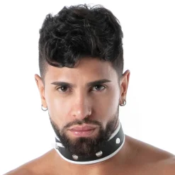 Collier en Néoprène Noir - Blanc