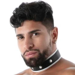 Collier en Néoprène Noir - Blanc