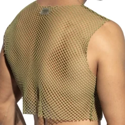 Crop Top Beachy Résille Kaki