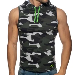 Débardeur à Capuche Bande Logo Camouflage