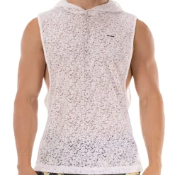 Débardeur à Capuche Samuel Blanc