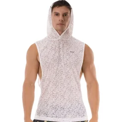 Débardeur à Capuche Samuel Blanc