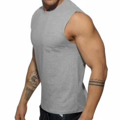 Débardeur Basic Gris Chiné