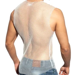 Débardeur Beachy Résille Blanc