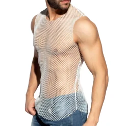 Débardeur Beachy Résille Blanc