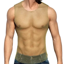 Débardeur Beachy Résille Kaki