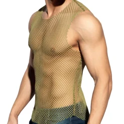 Débardeur Beachy Résille Kaki