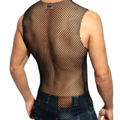 Débardeur Beachy Résille Noir