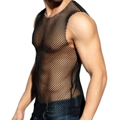 Débardeur Beachy Résille Noir