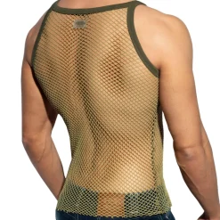 Débardeur Beachy Strap Résille Kaki