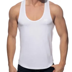 Débardeur Col U Coton Blanc