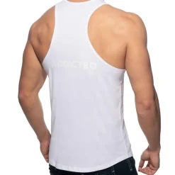 Débardeur Col U Coton Blanc