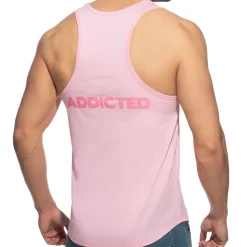 Débardeur Col U Coton Rose