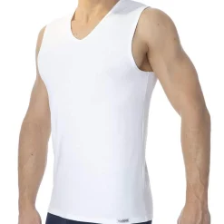 Débardeur Col V Essential Blanc