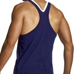 Débardeur Coton Athletic Bleu Marine
