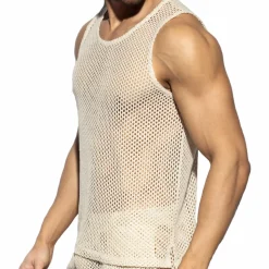 Débardeur Crochet Beige