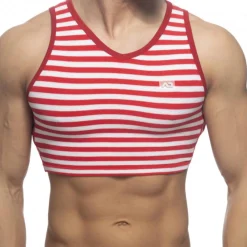 Débardeur Crop Velvet Sailor Rouge