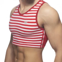 Débardeur Crop Velvet Sailor Rouge