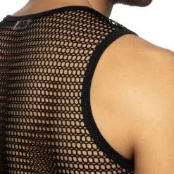 Débardeur Maille Ajourée - Noir