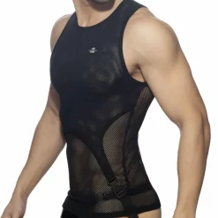 Débardeur Mesh Double Clip Noir