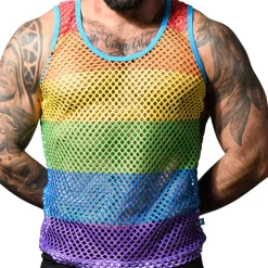 Débardeur Pride Mesh Arc-en-Ciel