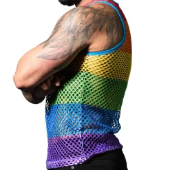 Débardeur Pride Mesh Arc-en-Ciel