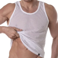 Débardeur See Through Mesh Blanc