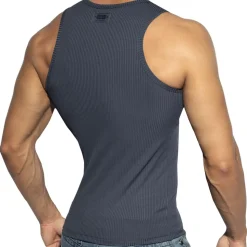 Débardeur Sport Recycled Rib Bleu Marine