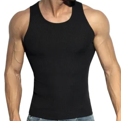 Débardeur Sport Recycled Rib Noir