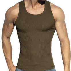 Débardeur Sport Recycled Rib Kaki