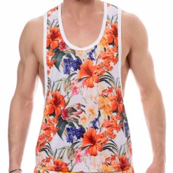 Débardeur Tropical Summer Blanc