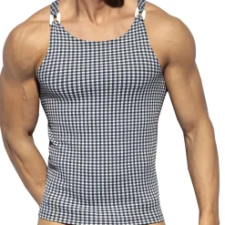 Débardeur Vichy Bleu Marine