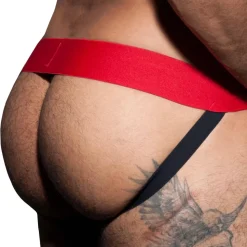 Double Jock Strap Cockring Rouge