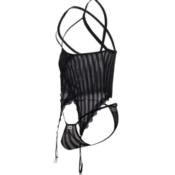 Ensemble Harnais - String Ficelle Noir