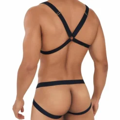 Ensemble Harnais Soutien-Gorge - Jock Strap Noir