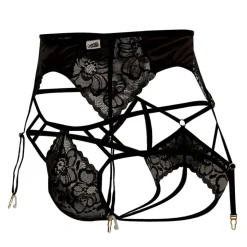 Ensemble Jarretière - Jock Strap Dentelle Noir