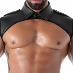 Harnais à Col Chemise en Néoprène Noir