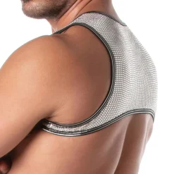 Harnais à Poche Zippée Glitter Argent