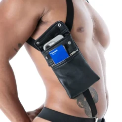 Harnais avec Sacoche en Néoprène Noir