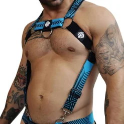 Harnais Body Futura Turquoise - Noir