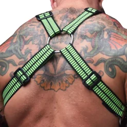 Harnais Body Hybred Noir - Vert Fluo