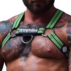 Harnais Body Hybred Noir - Vert Fluo