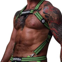 Harnais Body Hybred Noir - Vert Fluo